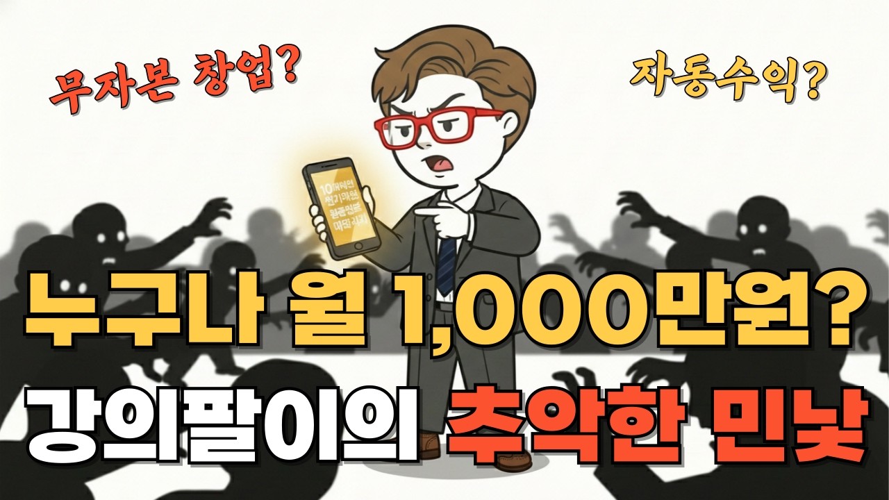 유튜브만 보면 월 천만원 누구나 번다고? 절대 아닙니다. 강의팔이의 추악한 거짓말