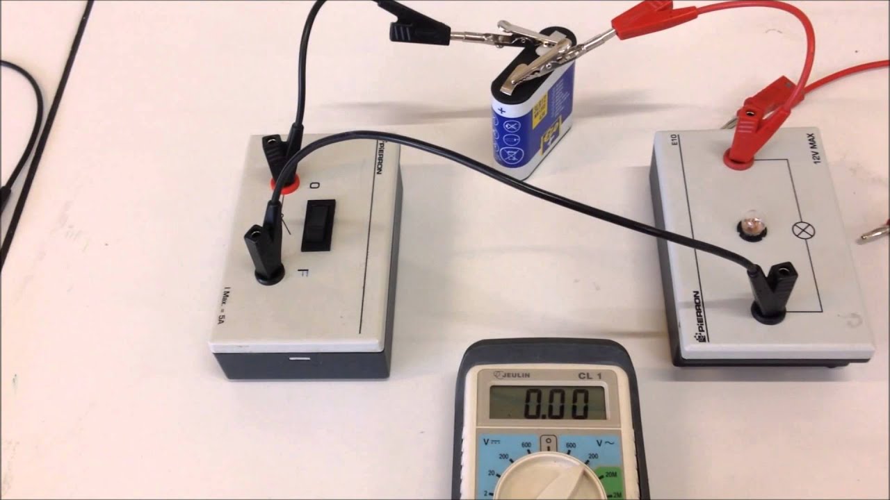 Brancher un amp&egrave;rem&egrave;tre dans un circuit &eacute;lectrique
