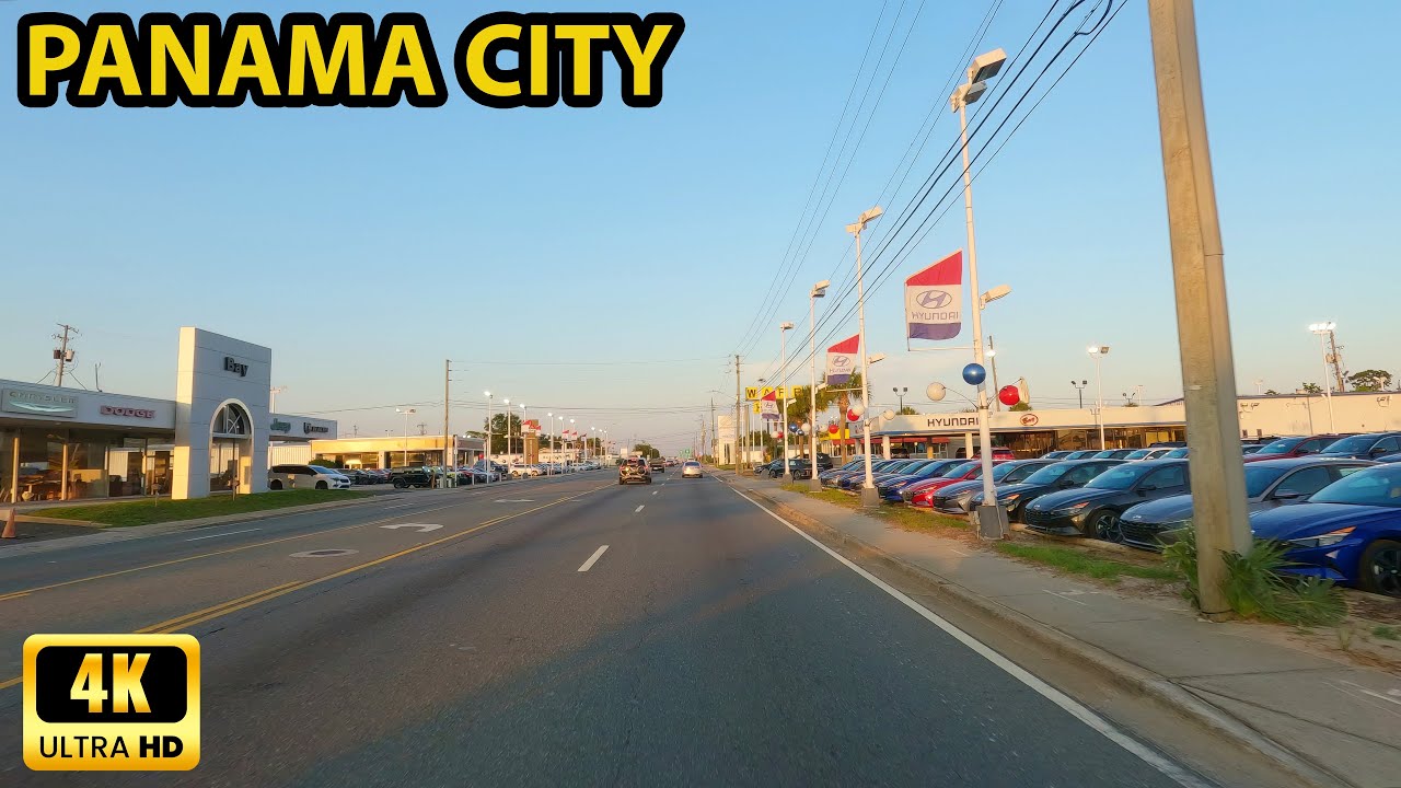 Panama City Florida Driving Through