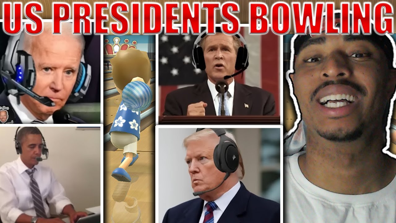 Presidents Wii Sports 100-Pin Bowling Reaction