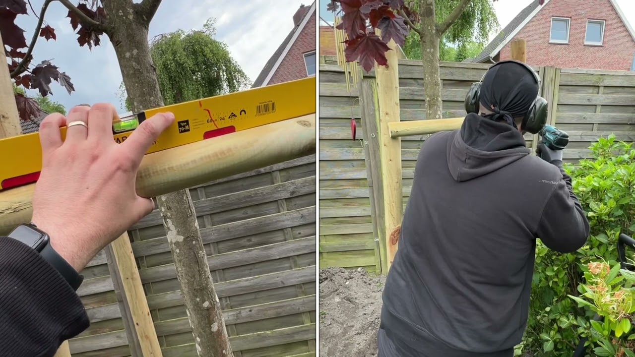 Adulten Baum (6 Meter Ahornbaum) mit Baumstützen sturmsicher einpfählen und einspannen Anleitung