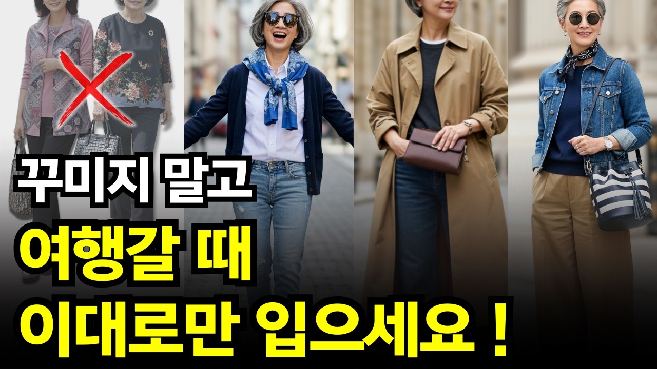 중년 가을 여행룩, 옷 잘 입는 분들은 이런 스타일 절대 안 입어요❌