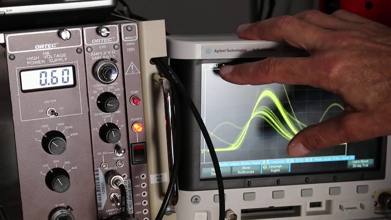 Gamma ray scintillation. 003 turn on and first signal mov