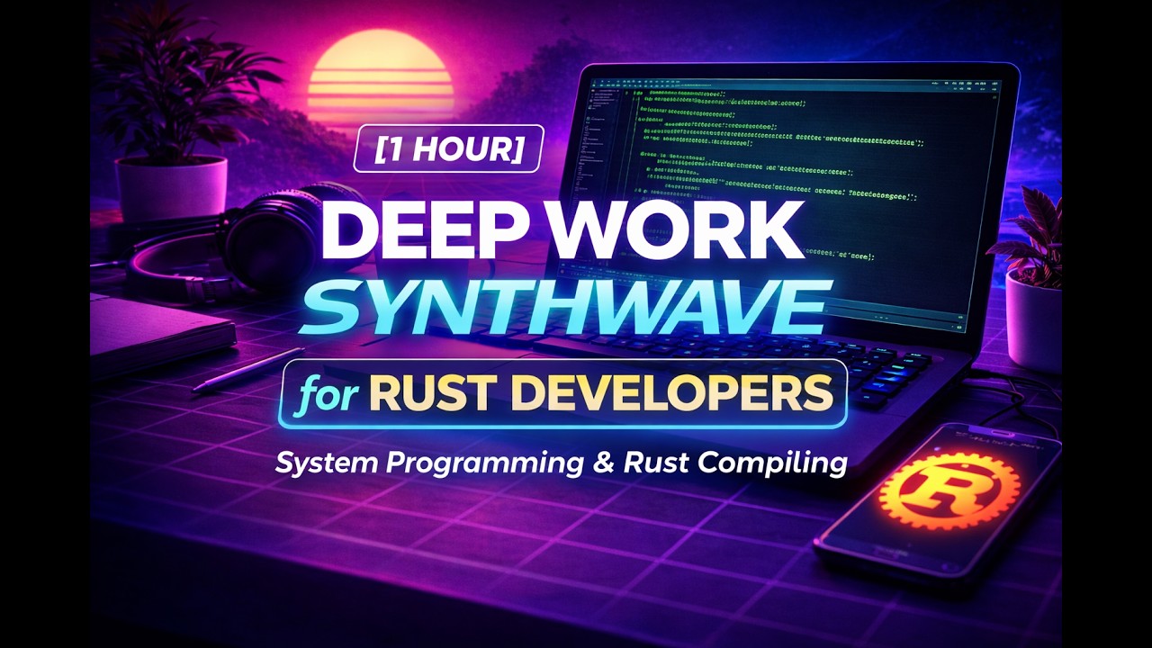 [1 HOUR] Deep Work Ambient Synthwave for Rust Developers | Terminal Focus