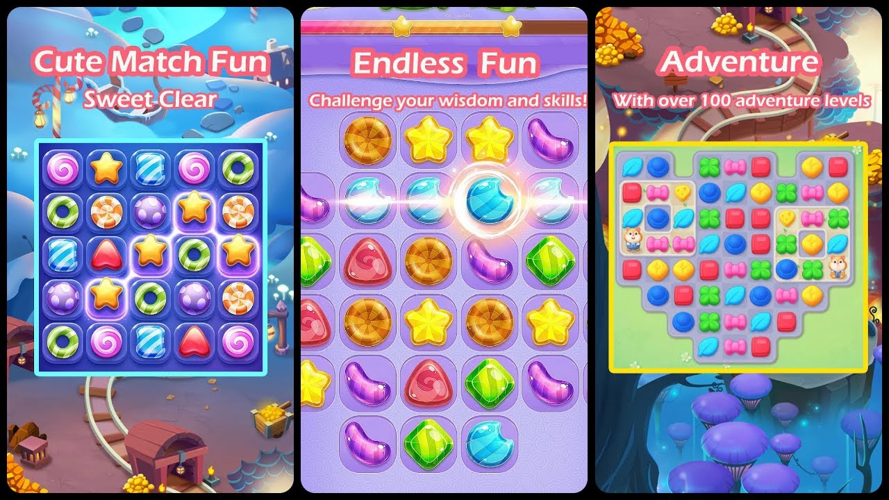 Cute Match Fun: Sweet Clear Mobile Game | Gameplay Android