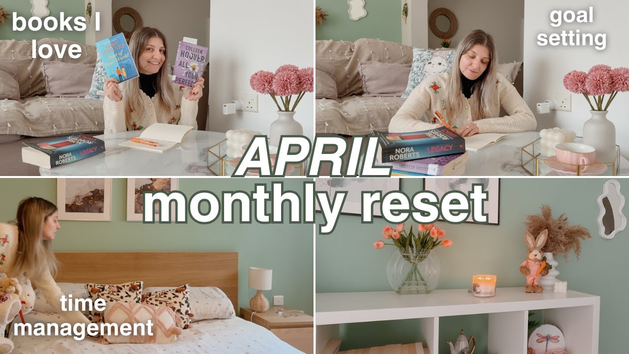 April Monthly Reset | goals check in, time management tips, book recap