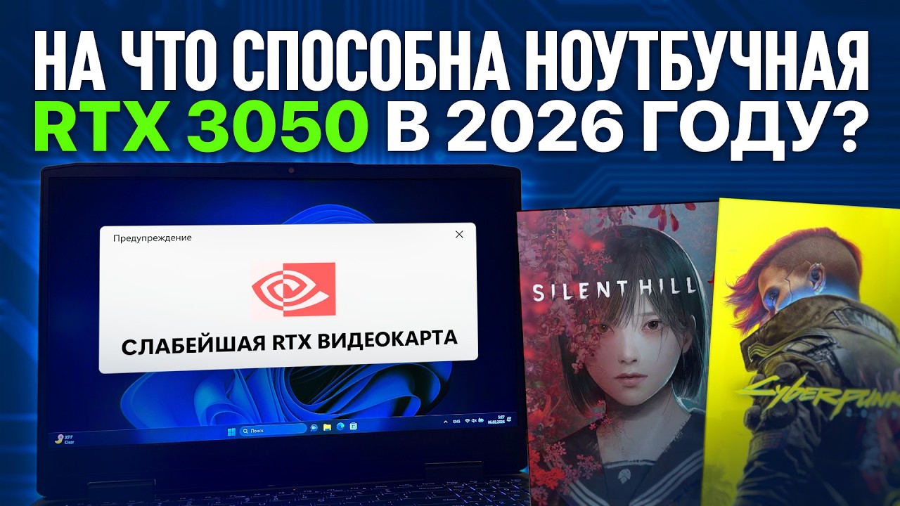 НА ЧТО СПОСОБНА НОУТБУЧНАЯ RTX 3050 В 2026 ГОДУ? ТЕСТЫ В ИГРАХ!