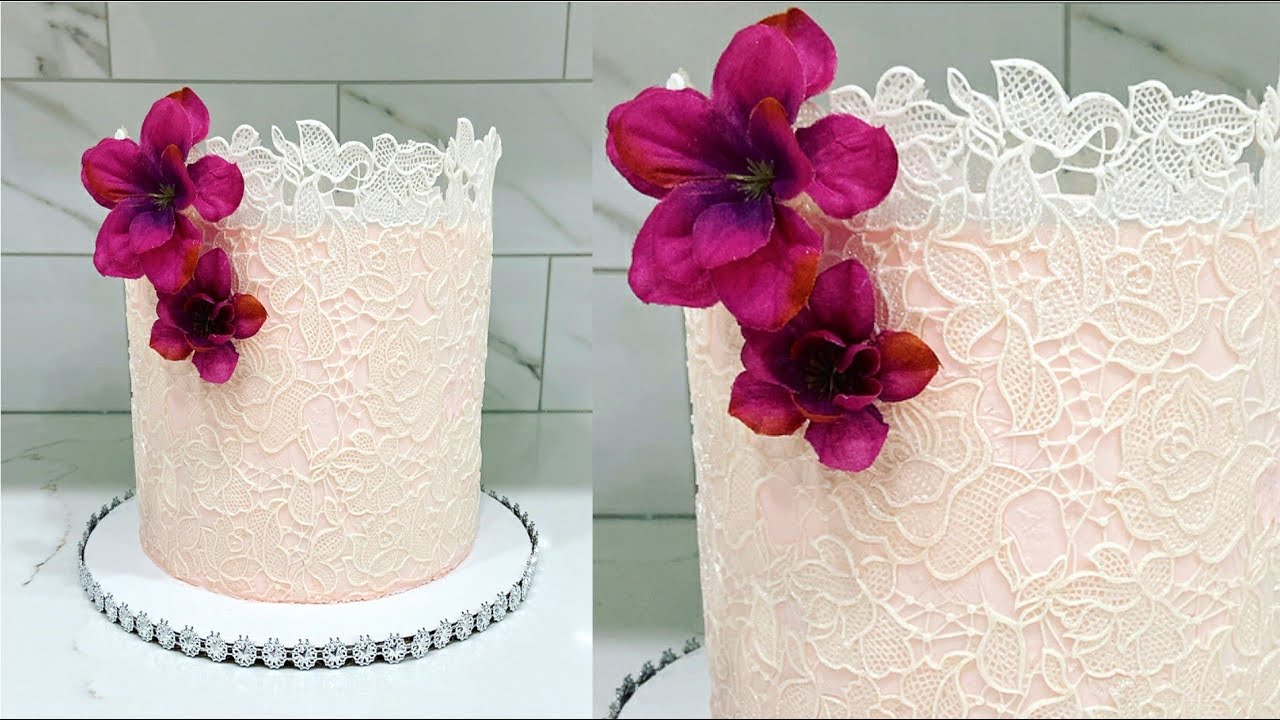 How to make EDIBLE LACE recipe | Cake decorating tutorials | Sugarella Sweets