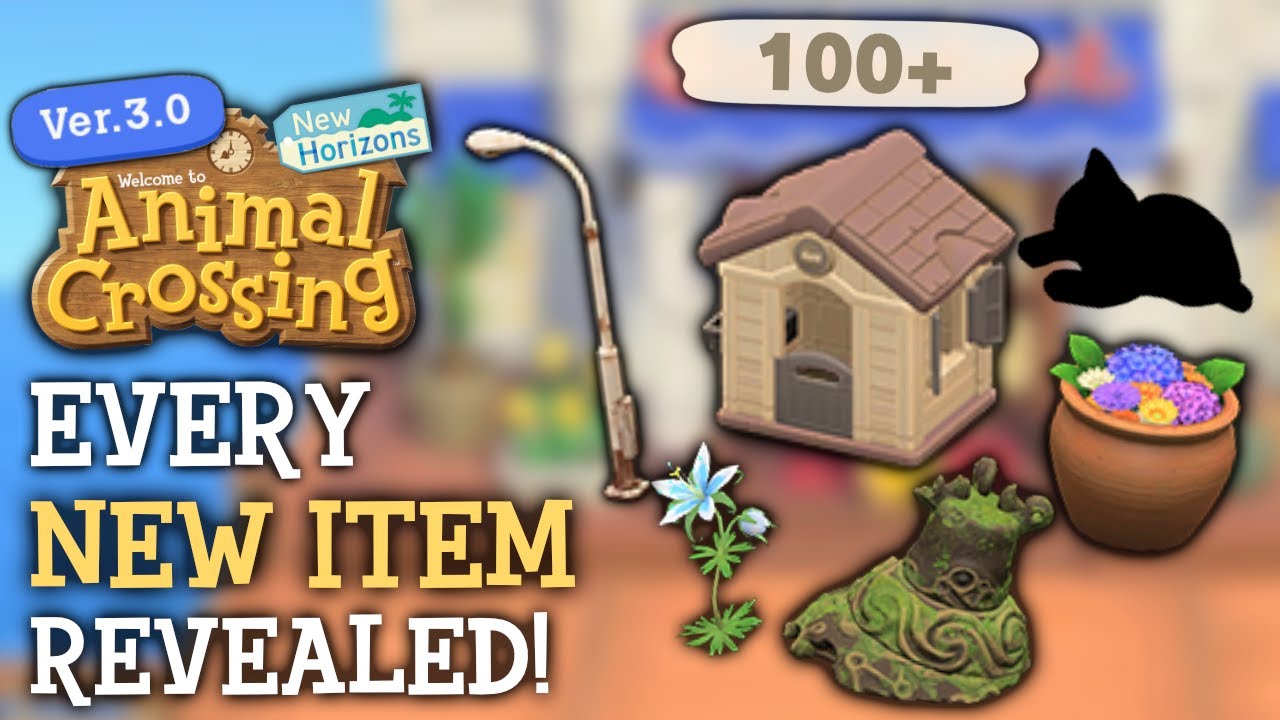 Every NEW Item In 3.0 Update Revealed - Animal Crossing New Horizons