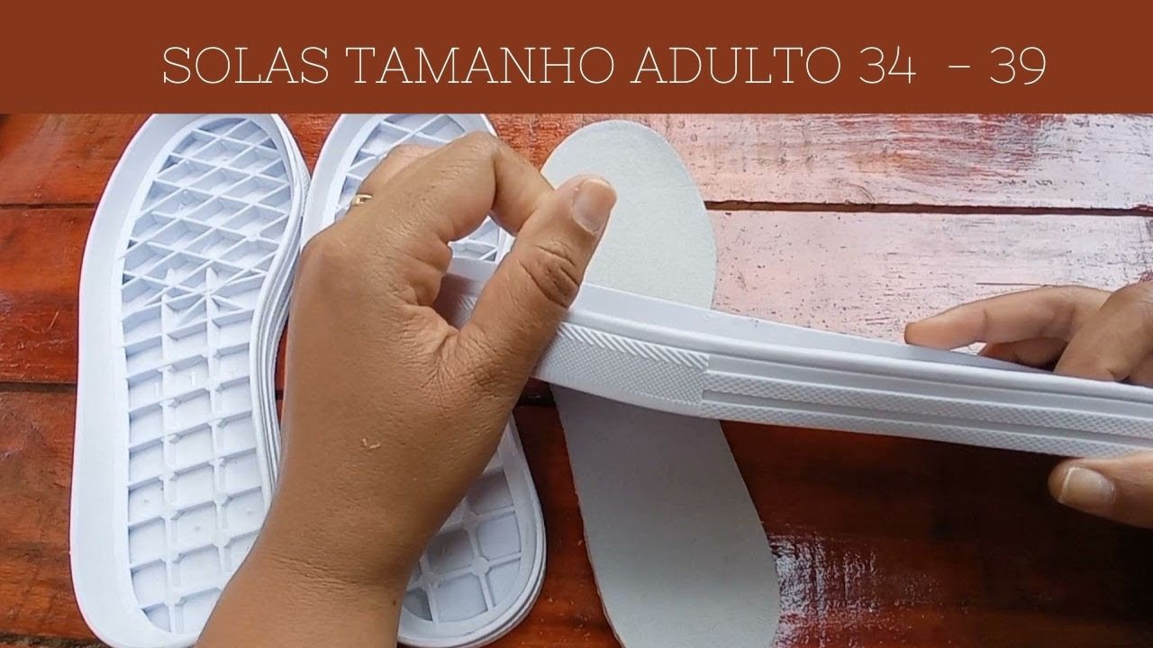 SOLAS PARA TÊNIS ADULTO EM CROCHÊ - 34 AO 39
