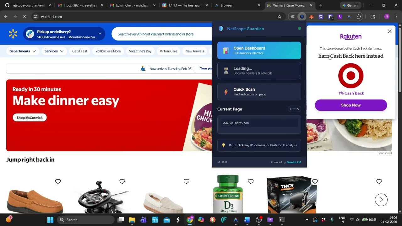 NetScope Guardian | AI-Powered Browser Security Extension