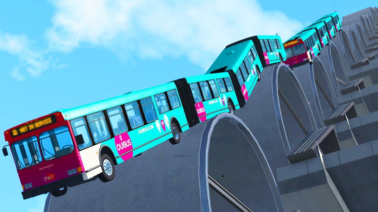 Articulated Bus Crashes #3 - BeamNG DRIVE | CrashTherapy