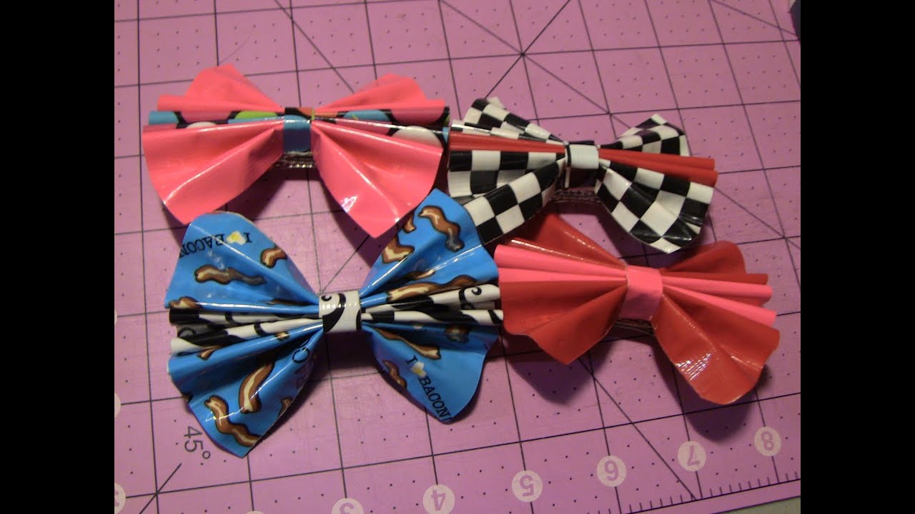 How to make Duct tape Bow hair clips!