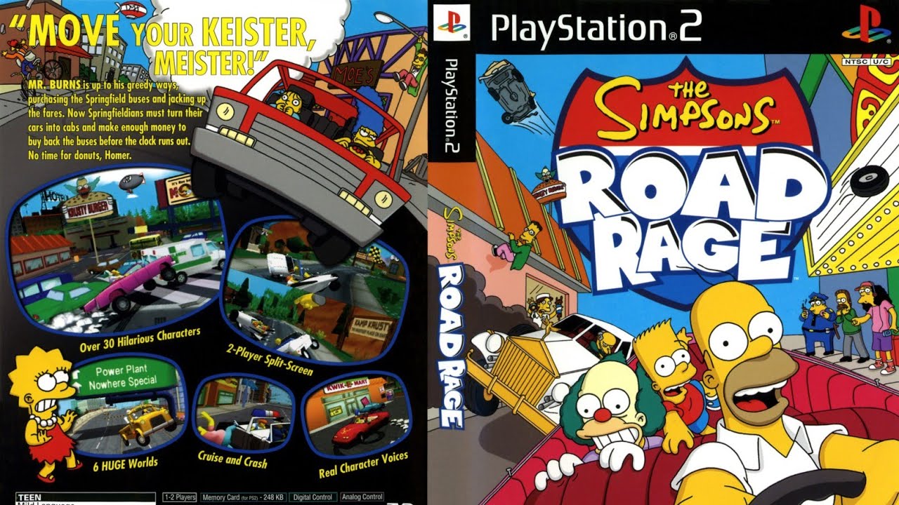 The Simpsons Road Rage (PS2) Longplay No Commentary