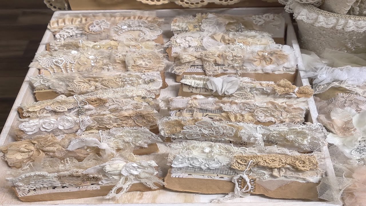 Shabby Paper & Lace Tabs for Junk Journals