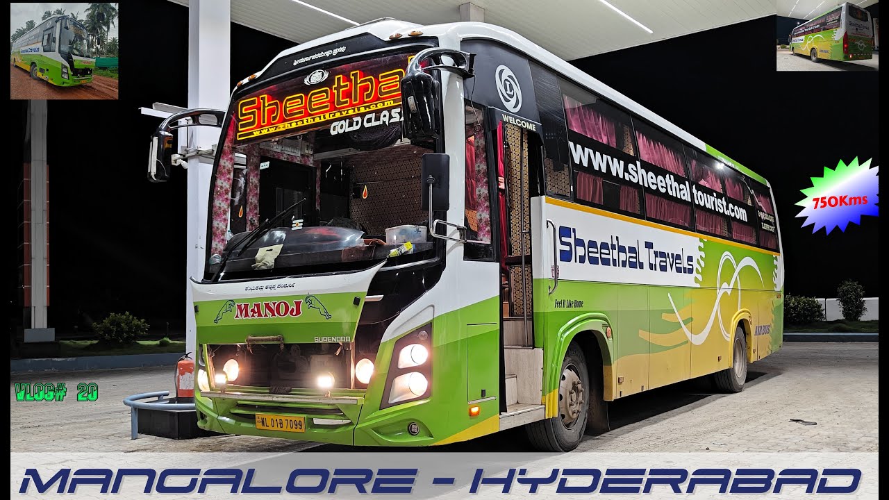Sheethal Travels| Mangalore to Hyderabad|Gold Class|AC Sleeper Bus