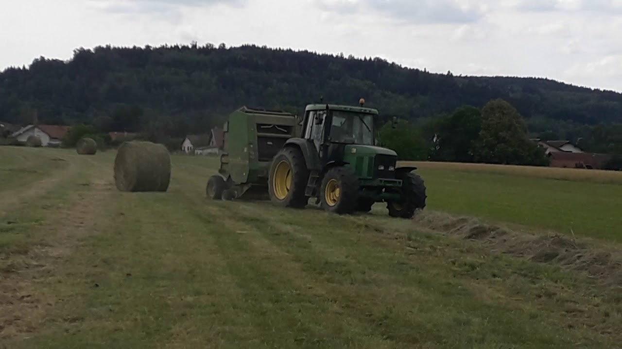 John deere 6506 + presse john deere 580