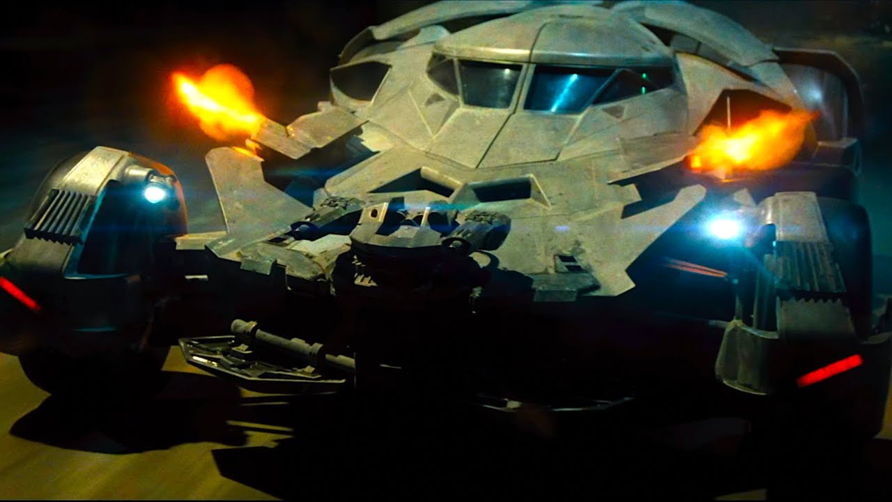 Batman v Superman: Dawn of Justice (2016) — Every Batmobile Scene