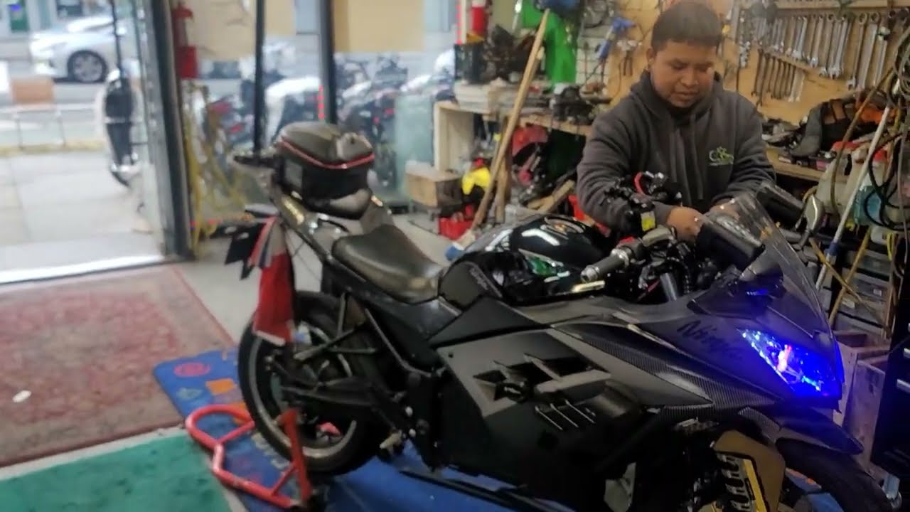 electric Motorcycle RZ Ninja with ZX-6 Ninja Fairings 🏍 🔥 🔥