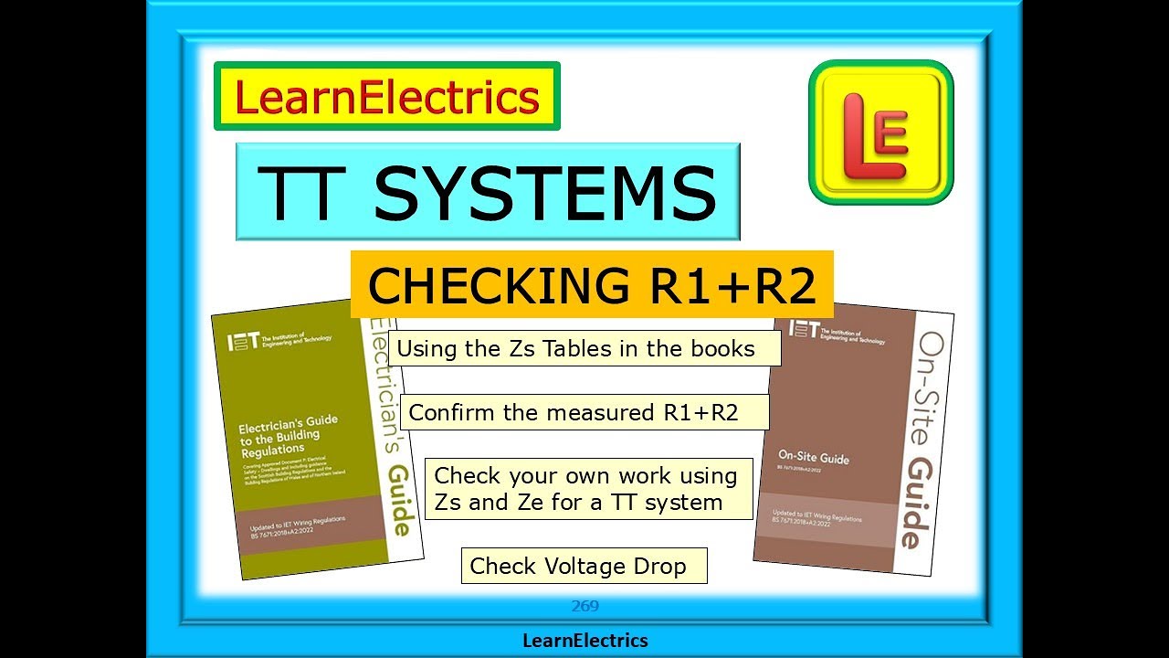 TT SYSTEMS – CHECKING R1+R2 USING ZS AND ZE TABLES – CHECKING YOUR OWN WORK – CHECKING VOLTAGE DROP