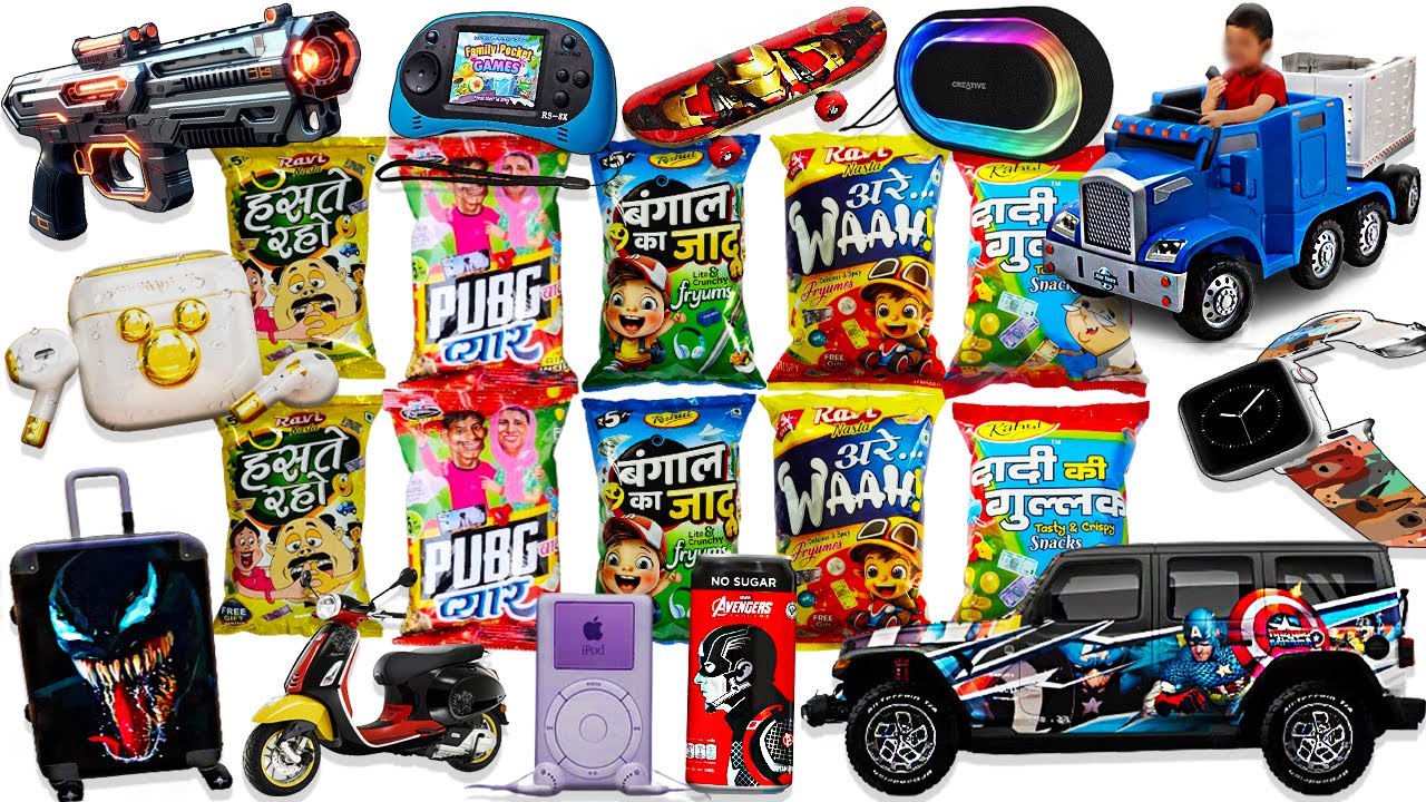 Top 10 Snacks Collection🤑Rc Bike, Goku, Spider-Man, Pokemon, Rc Toys, Doms, Pens, Gta V, Gta VI, ps5