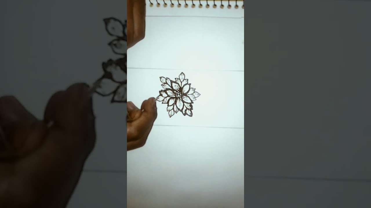 beautiful flower design henna basics