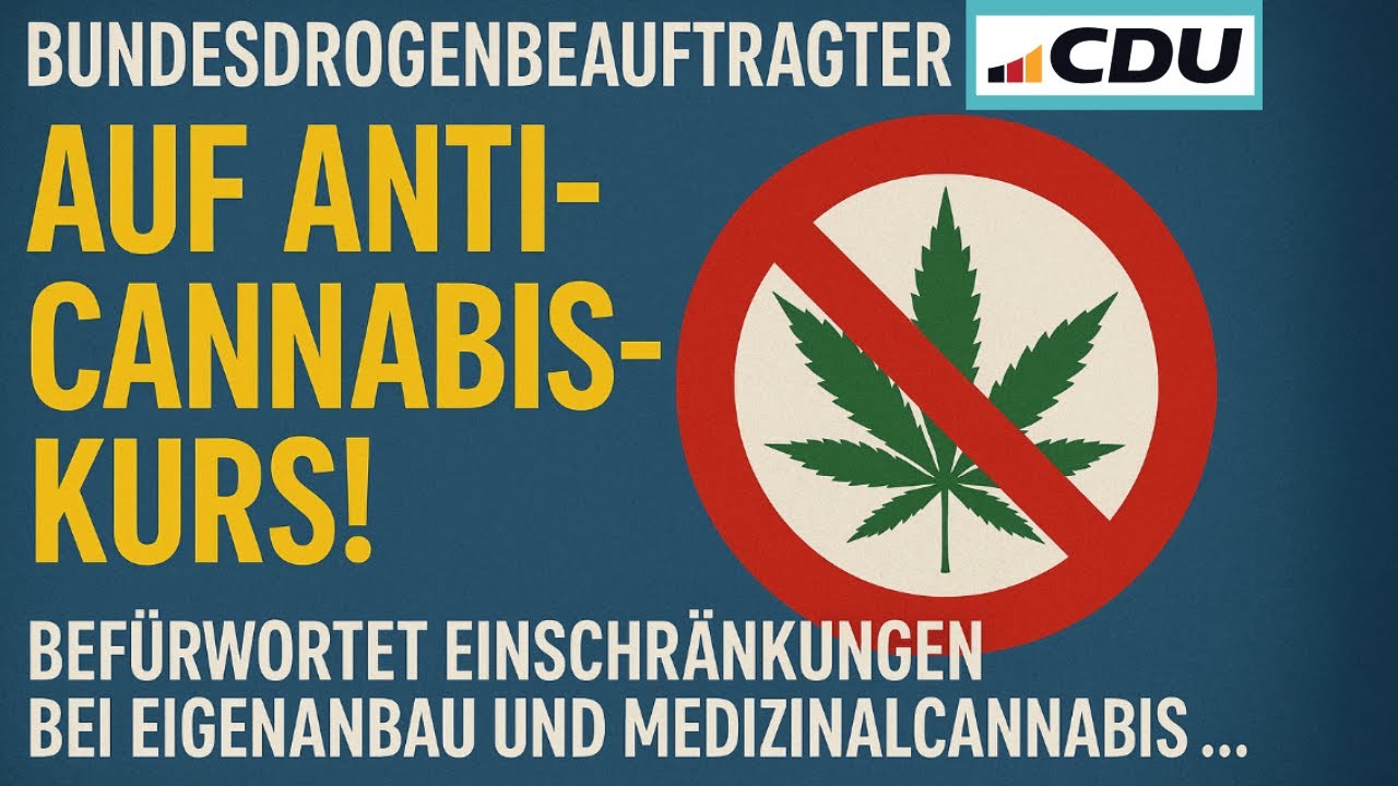 Bundesdrogenbeauftragter Streeck (CDU) f&uuml;r Einschr&auml;nkungen bei Cannabis Eigenanbau & MedCanG!