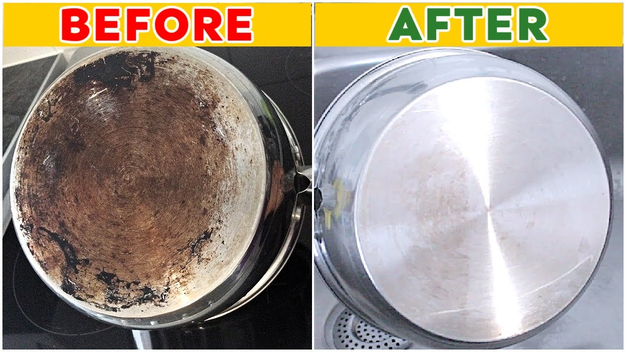 How to Clean the Bottom of a Pot or Pan | How to Clean your Pot with Baking Soda and Vinegar