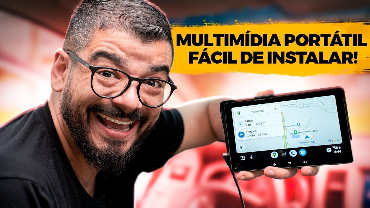 CENTRAL MULTIMIDIA PARA QUALQUER CARRO! CENTRAL MULTIMIDIA PORTÁTIL NAVPRO