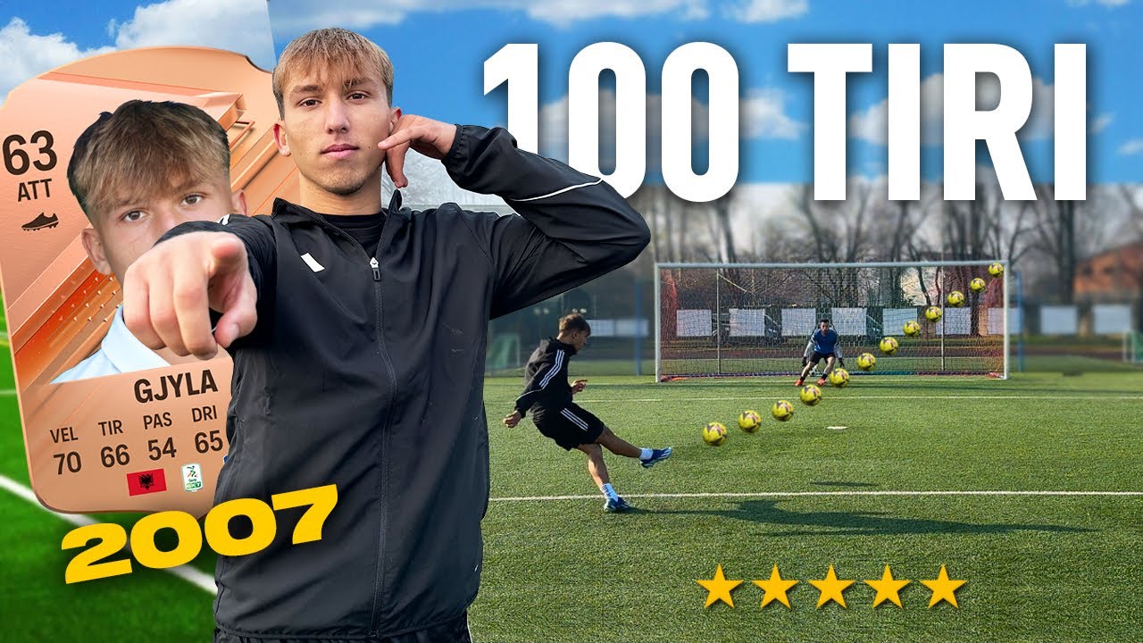 🎯⚽️100 TIRI CHALLENGE: BRAYAN GJYLA (PRIMO 2007 IN SERIE B) Quanti Goal Segner&agrave; su 100 tiri?