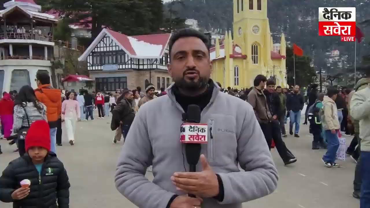 Shimla में फिर बिगड़ने लगा मौसम, आसमान में छाए घने काले बादल...देखें LIVE