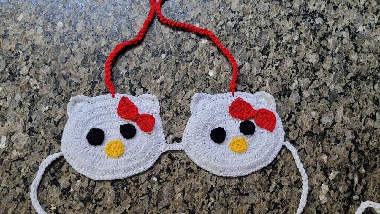 biquíni de crochê hello kity passo a passo #hellokitty #crochet #biquinis #modapraia
