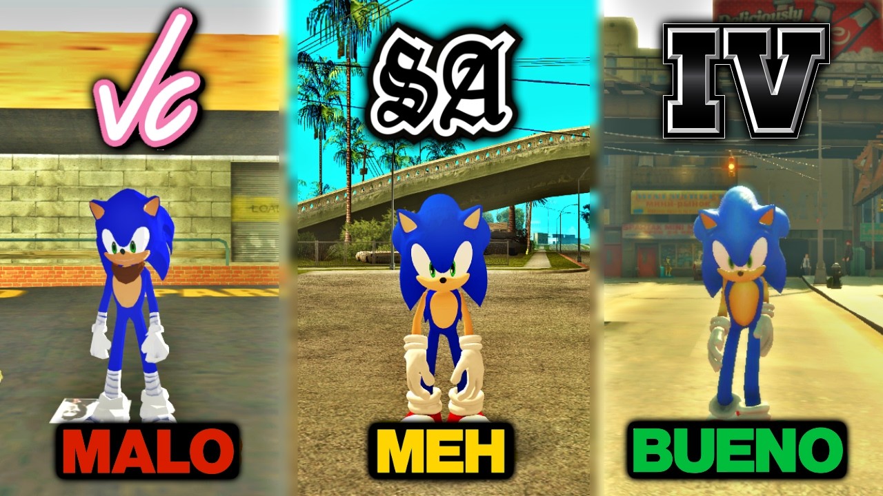 Así han EVOLUCIONADO los MODS de SONIC en la saga GTA