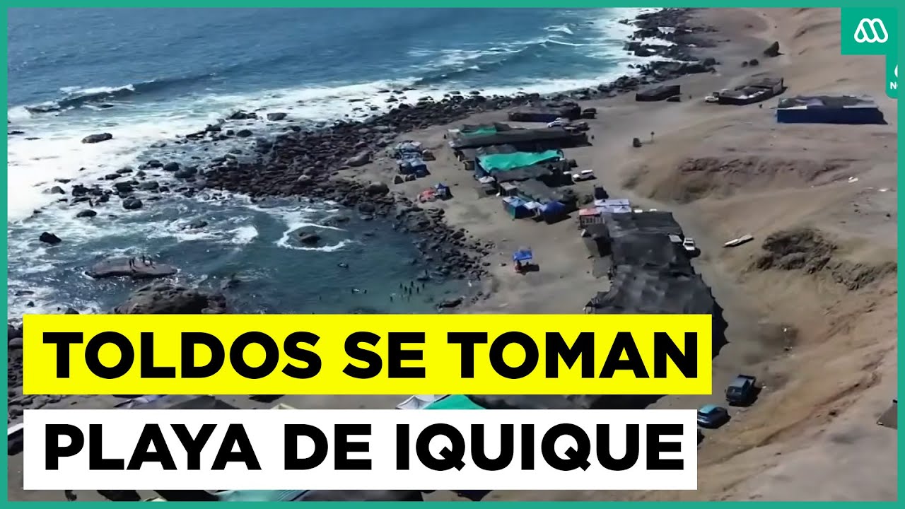 Toldos se toman la costa de Iquique