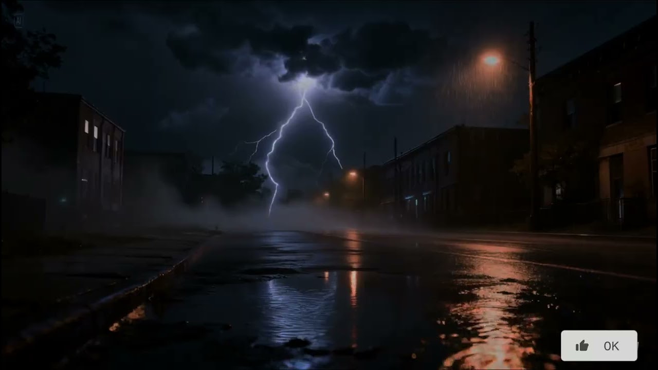 Hour Thunderstorm for Deep Sleep 🌧️ Relaxing Rain & Distant Thunder at Night