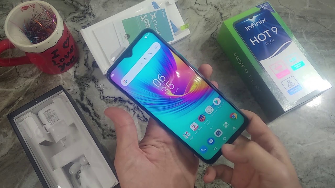 فتح علبة ملك الفئة الاقتصادية الجديد وانطباعات اولية لهاتف انفنكس هوت 9 بلاي || infinix hot 9 play