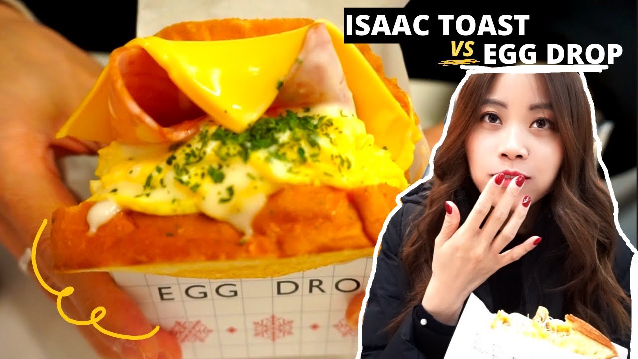 BATTLE of KOREAN STREET TOAST - Isaac Toast vs Egg Drop