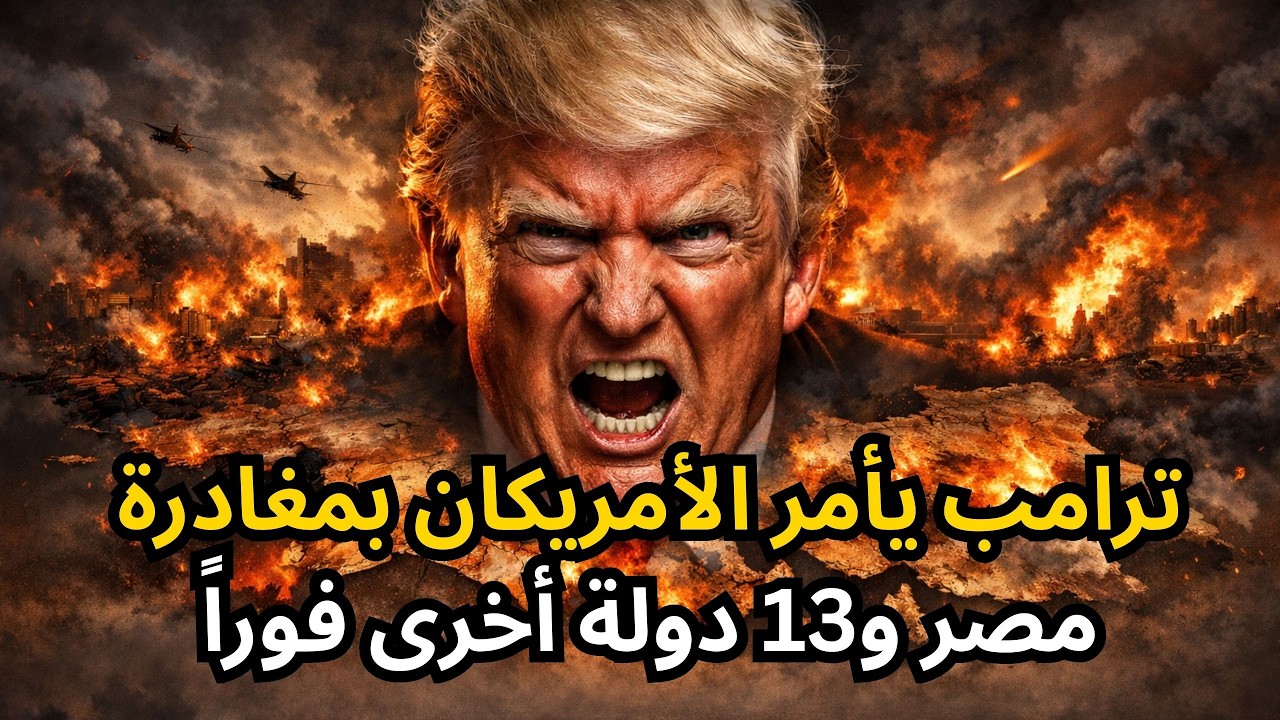 🔴عاجل: أمريكا تطلب من رعاياها مغادرة مصر ضمن ١٤ دولة أخرى.. ترامب يشعل المنطقة بالكامل !