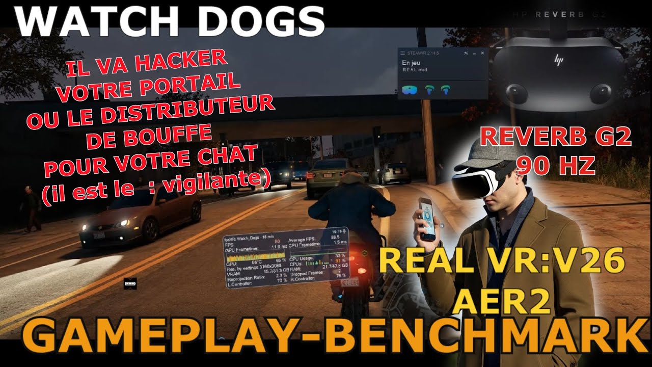 Watch Dogs AER2 luke ross 3088*3088 reverb g2 90 hz rtx 5090 au 30/12/25 c'est zéro ghosting !