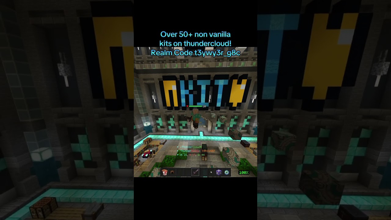 Insane kit pvp realm in bedrock realm code t3ywy3r_g8c #realmcode #minecraft