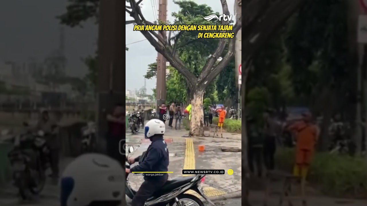 Pria Ancam Polisi Dengan Senjata Tajam Di Cengkareng