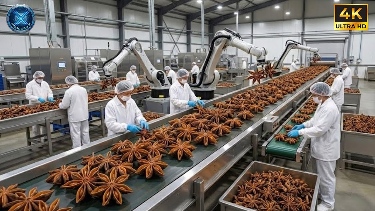 Inside a Star Anise Factory Sorting the Flower-Shaped Spice for Export