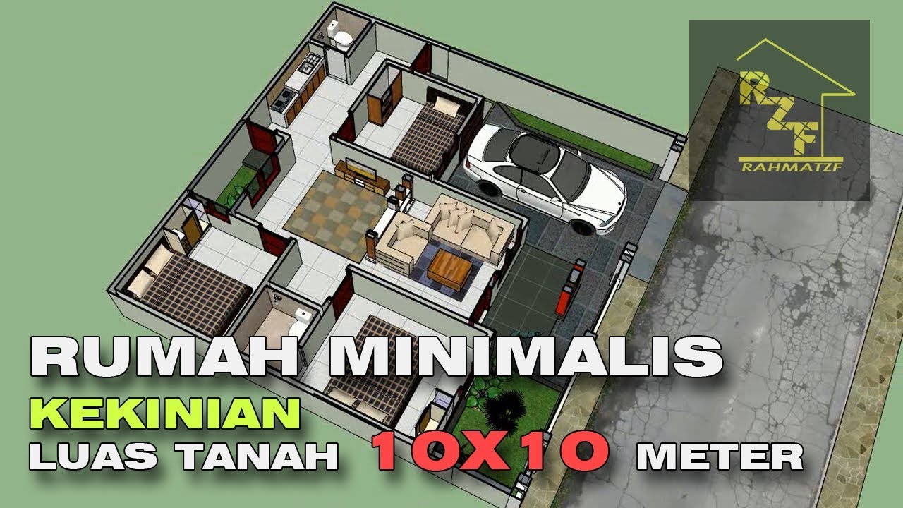 Desain Rumah ditanah 10x10 meter