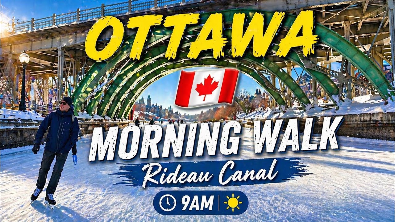 [4K] 🇨🇦 Walking Downtown Ottawa | Rideau Canal Winter Walk (-10°C) | Relaxing 2026