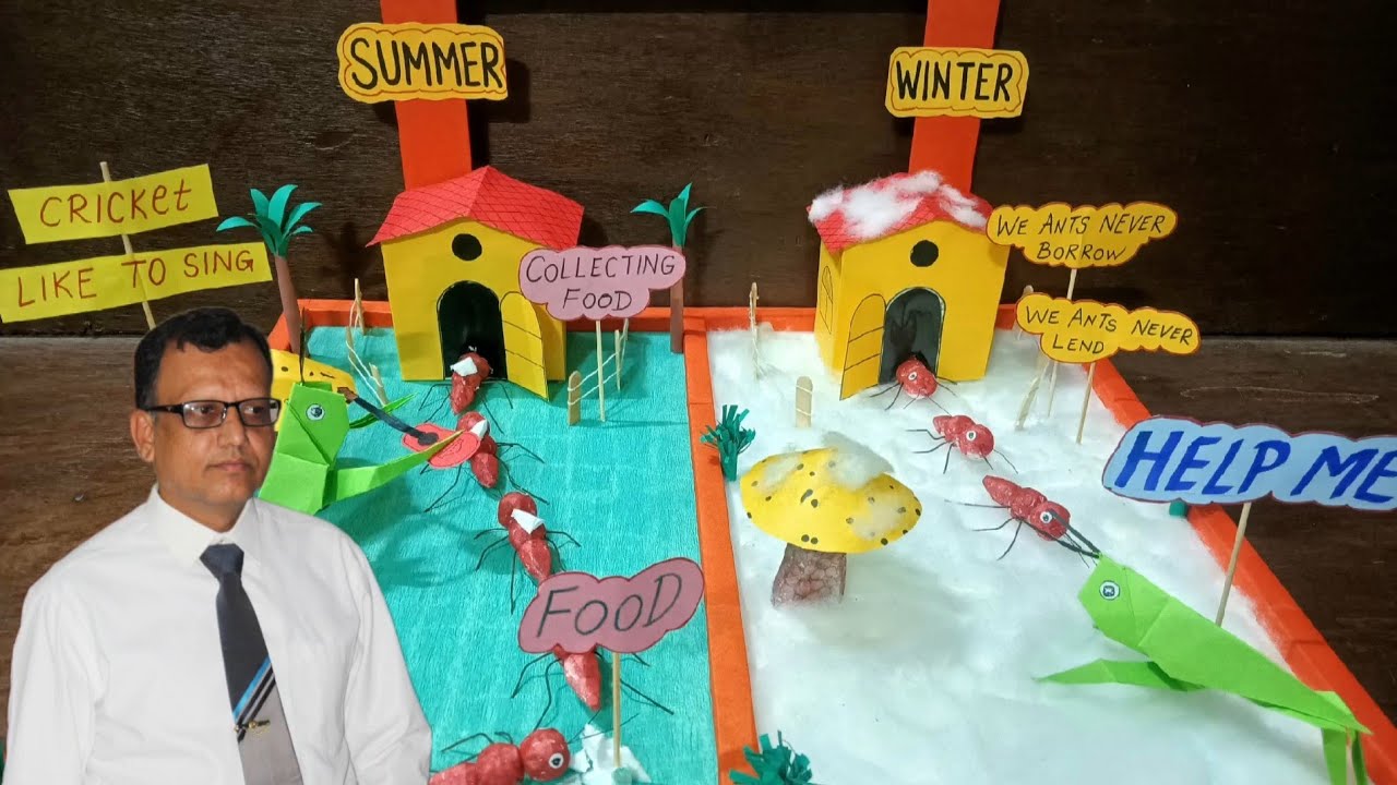 English project model | project model on The Ant and the cricket poem | English poem project model