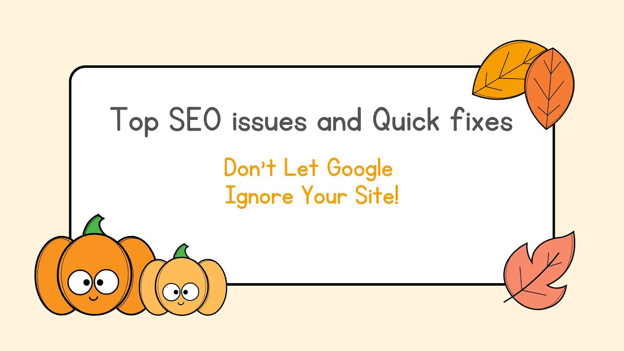 Top SEO Issues 🚨 Fix Them Fast! 🚀 #seo  #quickfixes