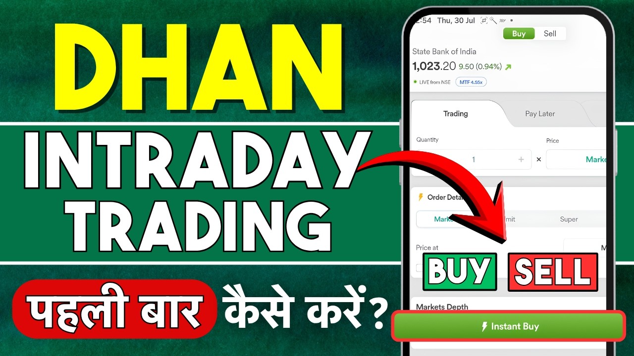 Dhan Me Intraday Trading Kaise Kare? Live Buy Sell Demo in Dhan App for Beginners 2026