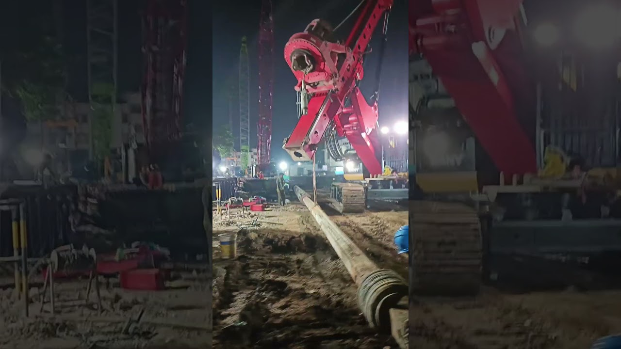 Kelly bar Fixing on Machine | Piling Rig SANY SR285 
