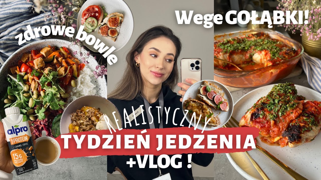 🌱Co jem w ciągu TYGODNIA? ✔️MEAL PREP - Wege gołąbki, azjatyckie rollsy, bowle, słodkości i pizza!