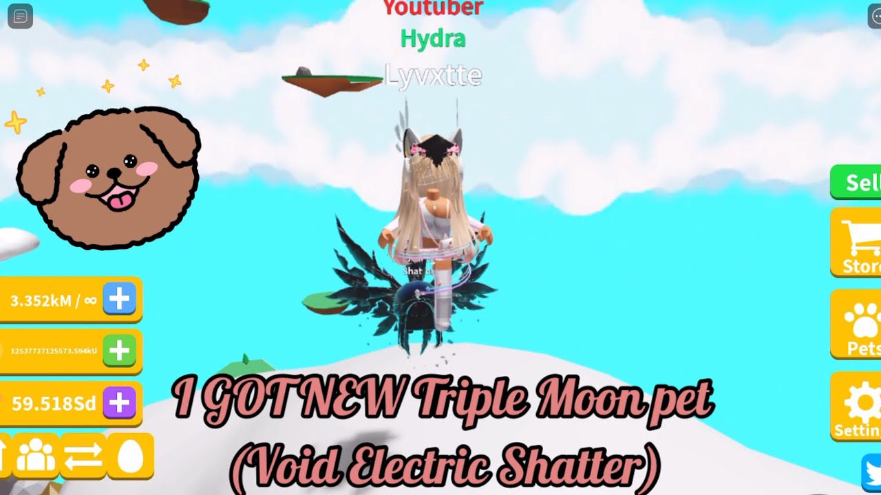 Omg I got New triple moon pet(Void Electric Shatter)Saber Simulator/Roblox game/
